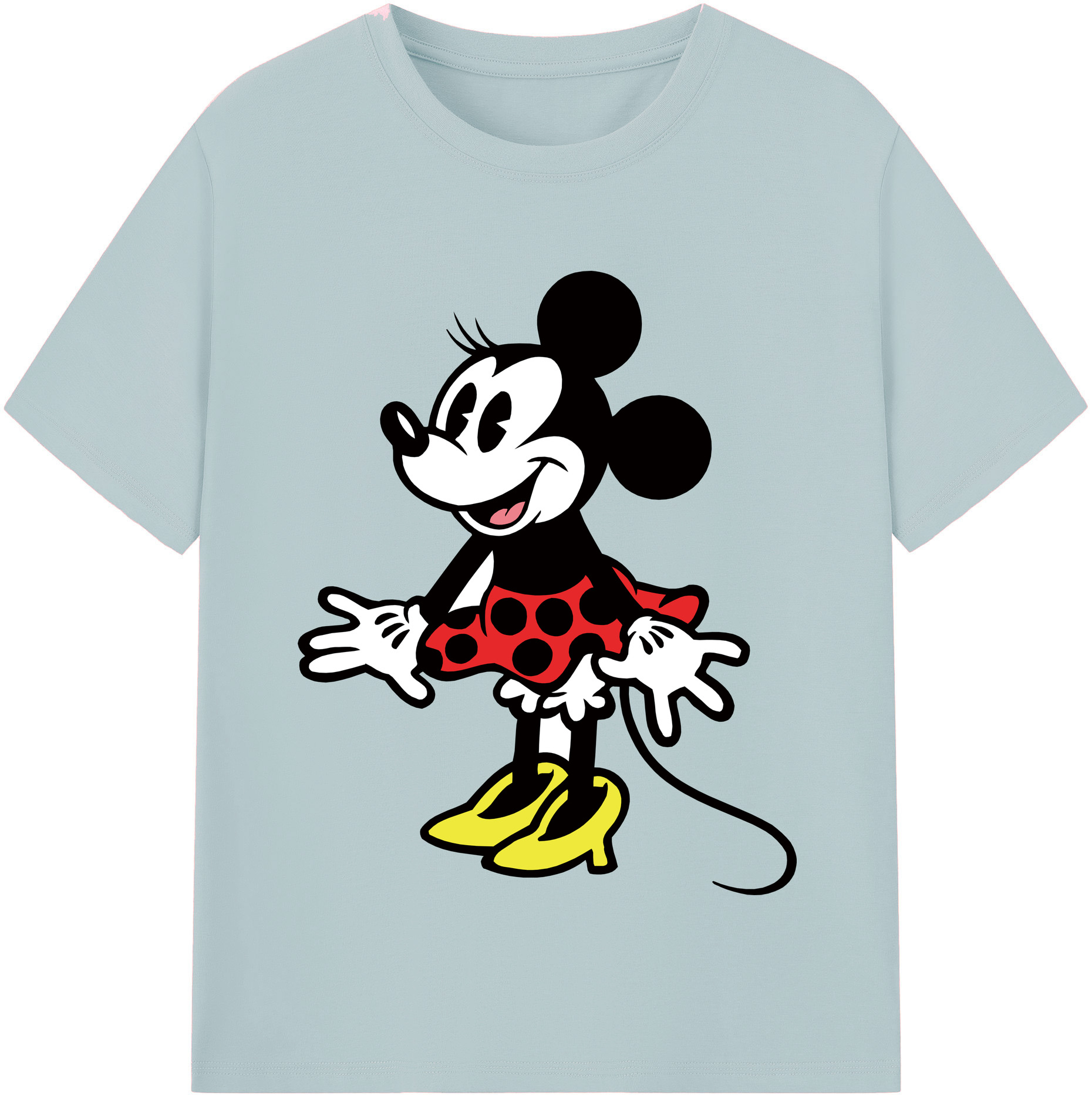 （画像用） ミッキーマウス Mickey Mouse 綿100％半袖Tシャツ（フロントプリント）